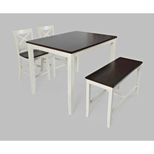 Asbury Park Solid Wood Farmhouse Four Piece Counter Height Dining Set with Bench