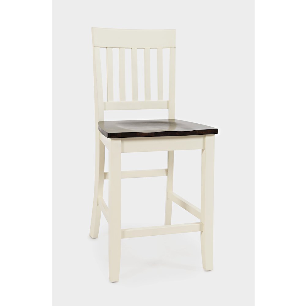Decatur Lane Farmhouse Solid Wood Counter Stool (Set of 2)