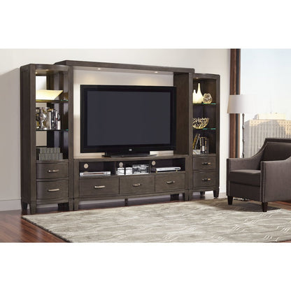 Coastal Contemporary Entertainment Center with 70" TV Console and LED Lights