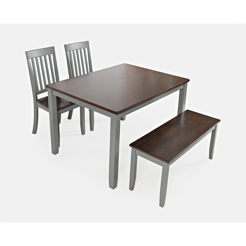 Decatur Lane Farmhouse 4 Piece Solid Wood Dining Set