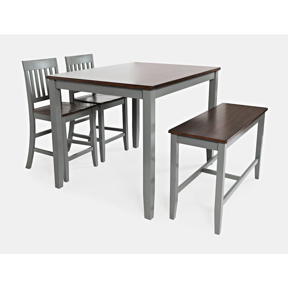 Decatur Lane Farmhouse 4 Piece Solid Wood Counter Height Set