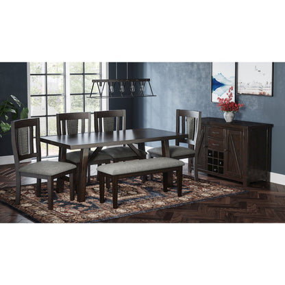 American Rustics 72" Distressed Solid Wood Trestle Dining Table