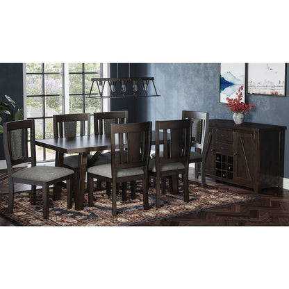 American Rustics Upholstered Slatback Dining Chair with Nailhead Trim (Set of 2)