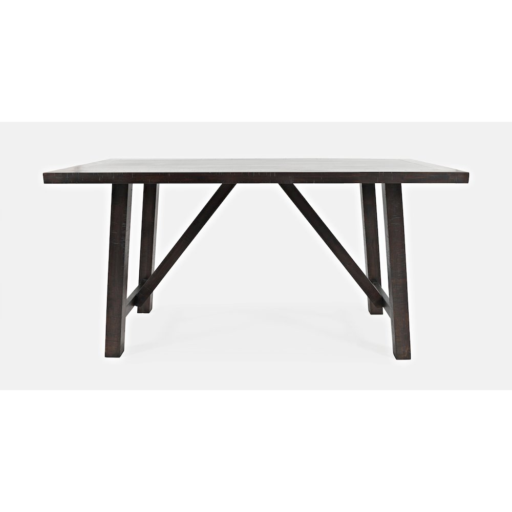 American Rustics 72" Counter Height Distressed Solid Wood Trestle Dining Table