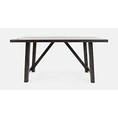 American Rustics 72" Counter Height Distressed Solid Wood Trestle Dining Table