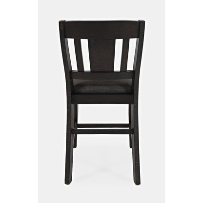 Upholstered Slatback Counter Height Stool with Nailhead Trim (Set of 2)