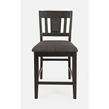 Upholstered Slatback Counter Height Stool with Nailhead Trim (Set of 2)
