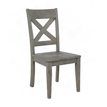 Distressed Solid Pine Farmhouse X-Back Kitchen Dining Chairs, Set of 2, Chair
