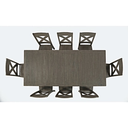 Outer Banks Reclaimed Solid Wood 96" Nine-Piece Farmhouse Dining Set