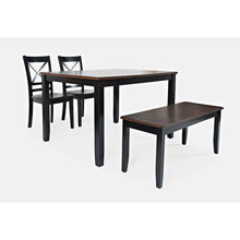 Asbury Park Solid Wood Farmhouse Four Piece Dining Set with Bench