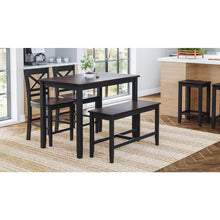 Asbury Park Solid Wood Farmhouse Four Piece Counter Height Dining Set with Bench