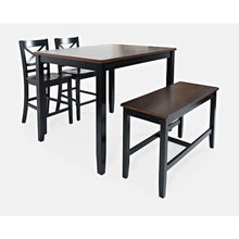 Asbury Park Solid Wood Farmhouse Four Piece Counter Height Dining Set with Bench