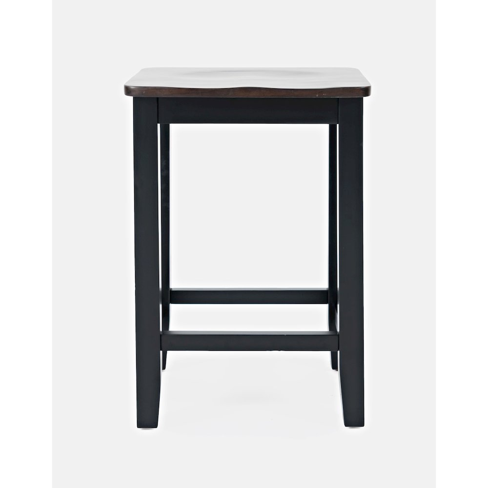 Asbury Park Solid Wood Farmhouse Backless Saddle Stool (Set of 2)