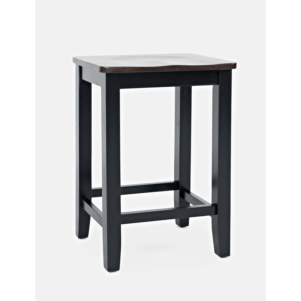 Asbury Park Solid Wood Farmhouse Backless Saddle Stool (Set of 2)