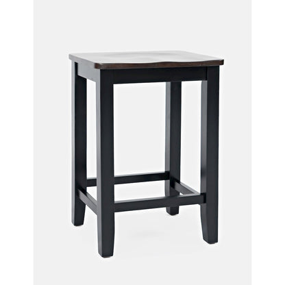 Asbury Park Solid Wood Farmhouse Backless Saddle Stool (Set of 2)