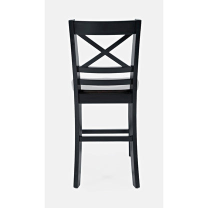 Asbury Park Solid Acacia Farmhouse X Back Stool (Set of 2)