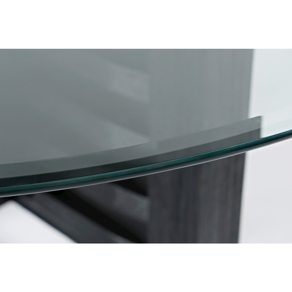 Altamonte Contemporary 48" Round Dining Table with Glass Top