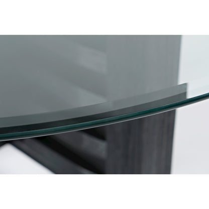 Altamonte Contemporary 48" Round Dining Table with Glass Top