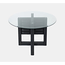 Altamonte Contemporary 48" Round Dining Table with Glass Top