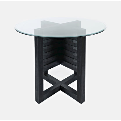 Altamonte Contemporary 48" Round Counter Height Table with Glass Top
