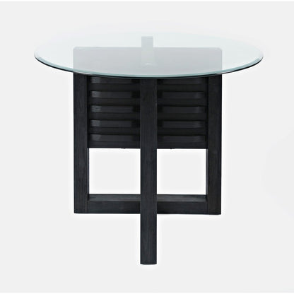Altamonte Contemporary 48" Round Counter Height Table with Glass Top