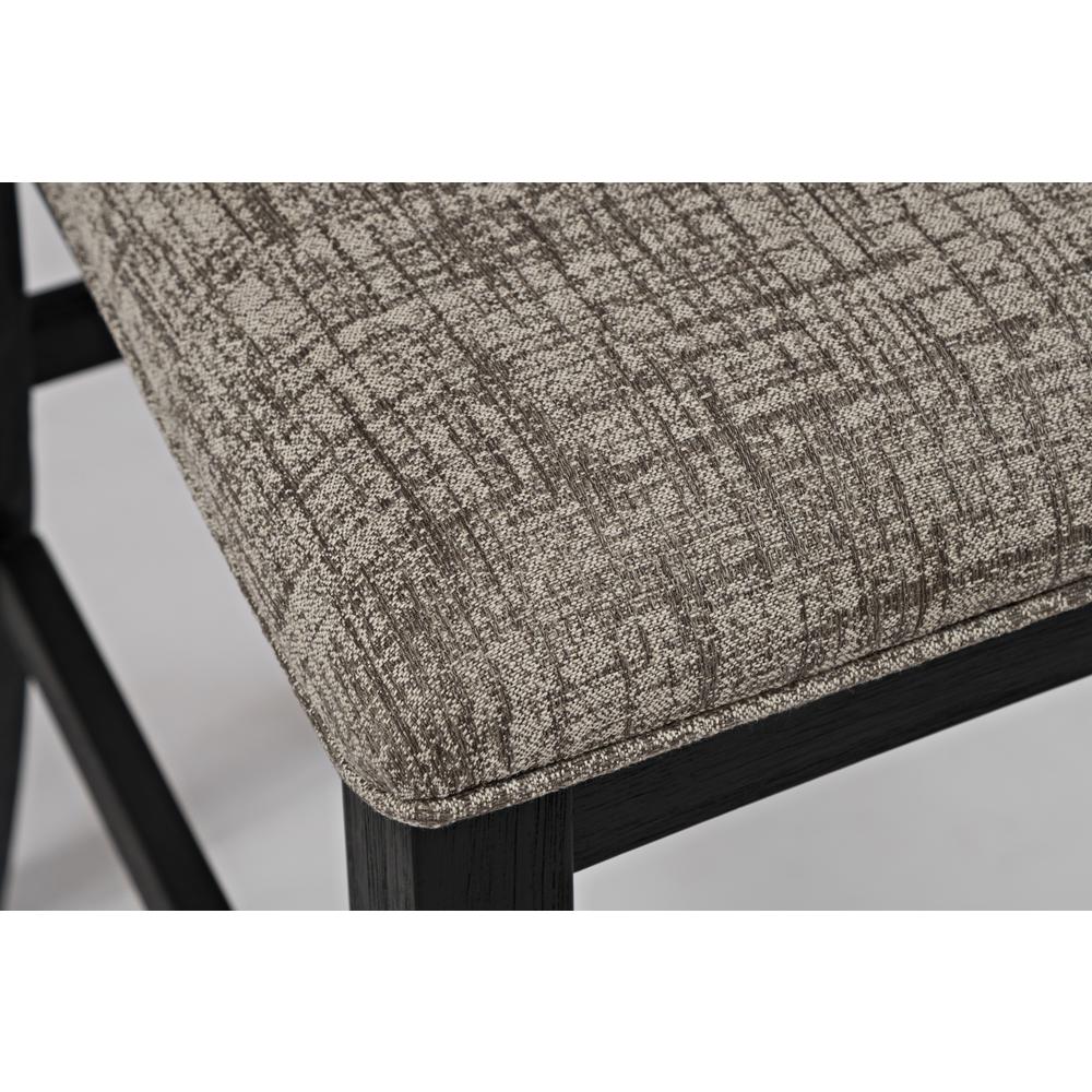 Upholstered Counter Stool - Dark Charcoal, Set of Two