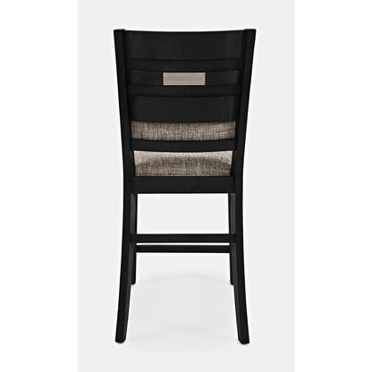 Upholstered Counter Stool - Dark Charcoal, Set of Two