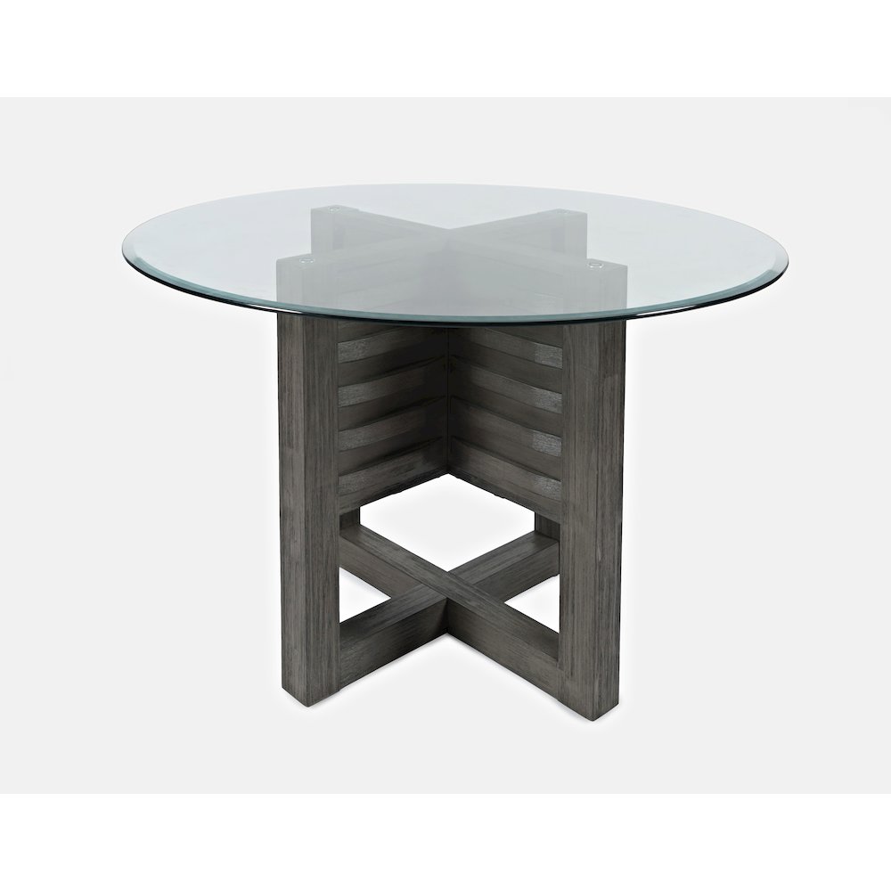 Altamonte Contemporary 48" Round Dining Table with Glass Top