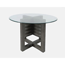 Altamonte Contemporary 48" Round Dining Table with Glass Top