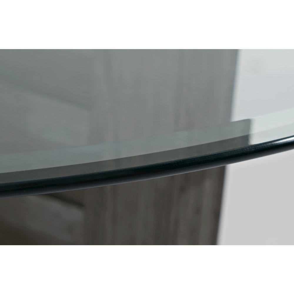 Altamonte Contemporary 48" Round Dining Table with Glass Top