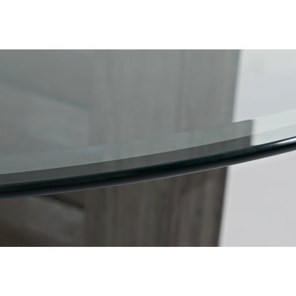 Altamonte Contemporary 48" Round Dining Table with Glass Top
