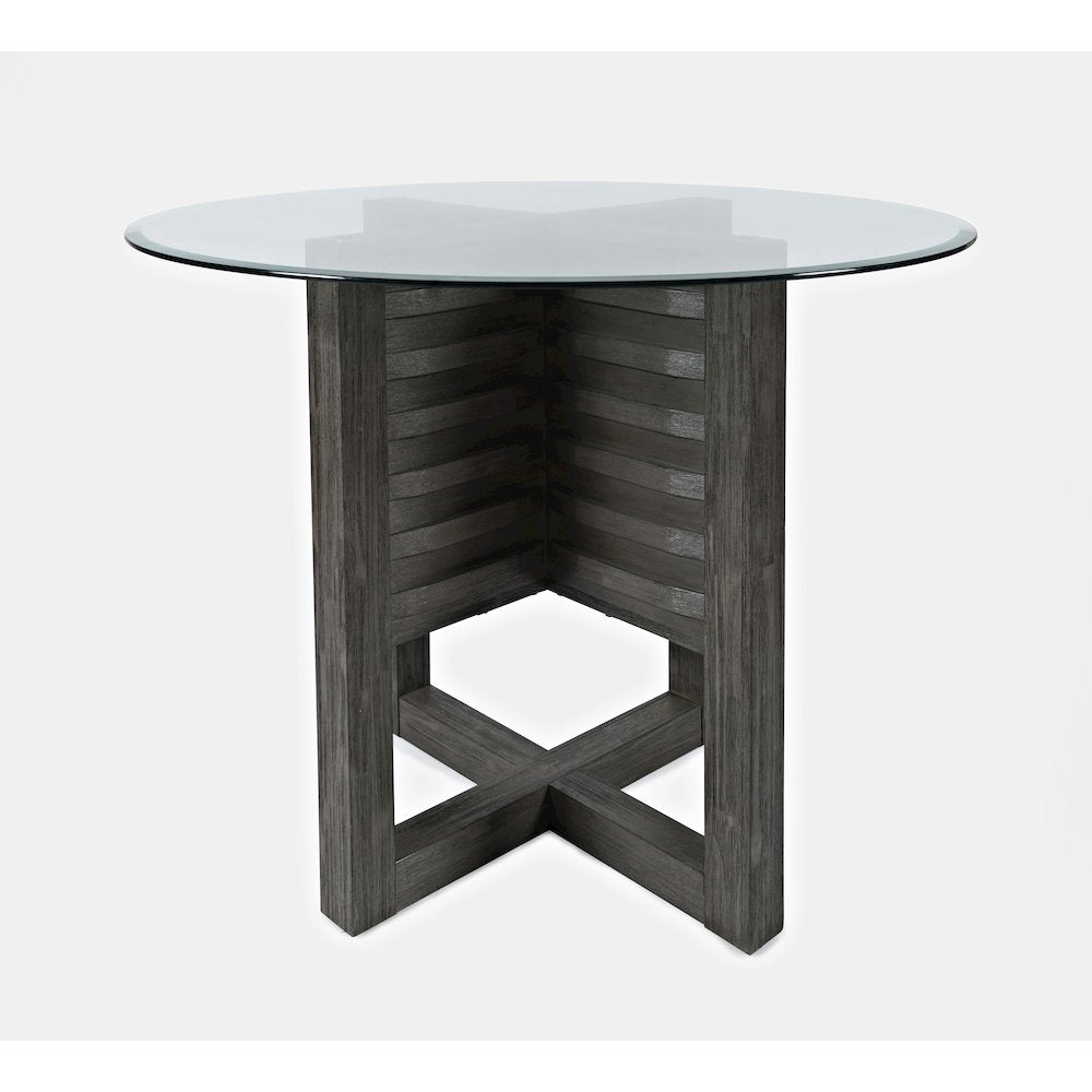 Altamonte Contemporary 48" Round Counter Height Table with Glass Top