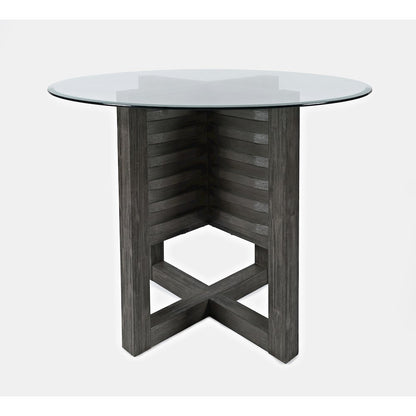 Altamonte Contemporary 48" Round Counter Height Table with Glass Top