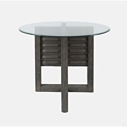 Altamonte Contemporary 48" Round Counter Height Table with Glass Top