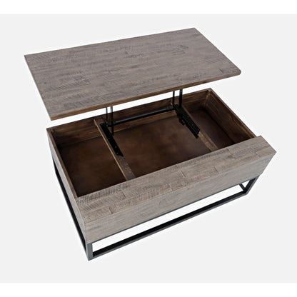 East Hampton Distressed Solid Wood Lift-Top Coffee Table