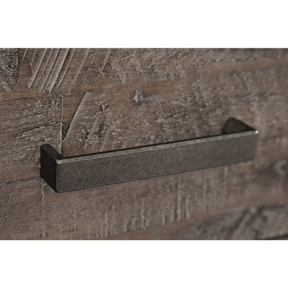 East Hampton Distressed Solid Wood USB Charging Chairside Table