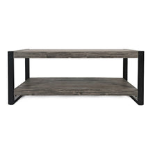 Pinnacle Modern Loft Iron and Wood Grey Coffee Table