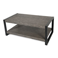 Pinnacle Modern Loft Iron and Wood Grey Coffee Table