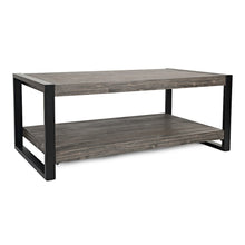 Pinnacle Modern Loft Iron and Wood Grey Coffee Table