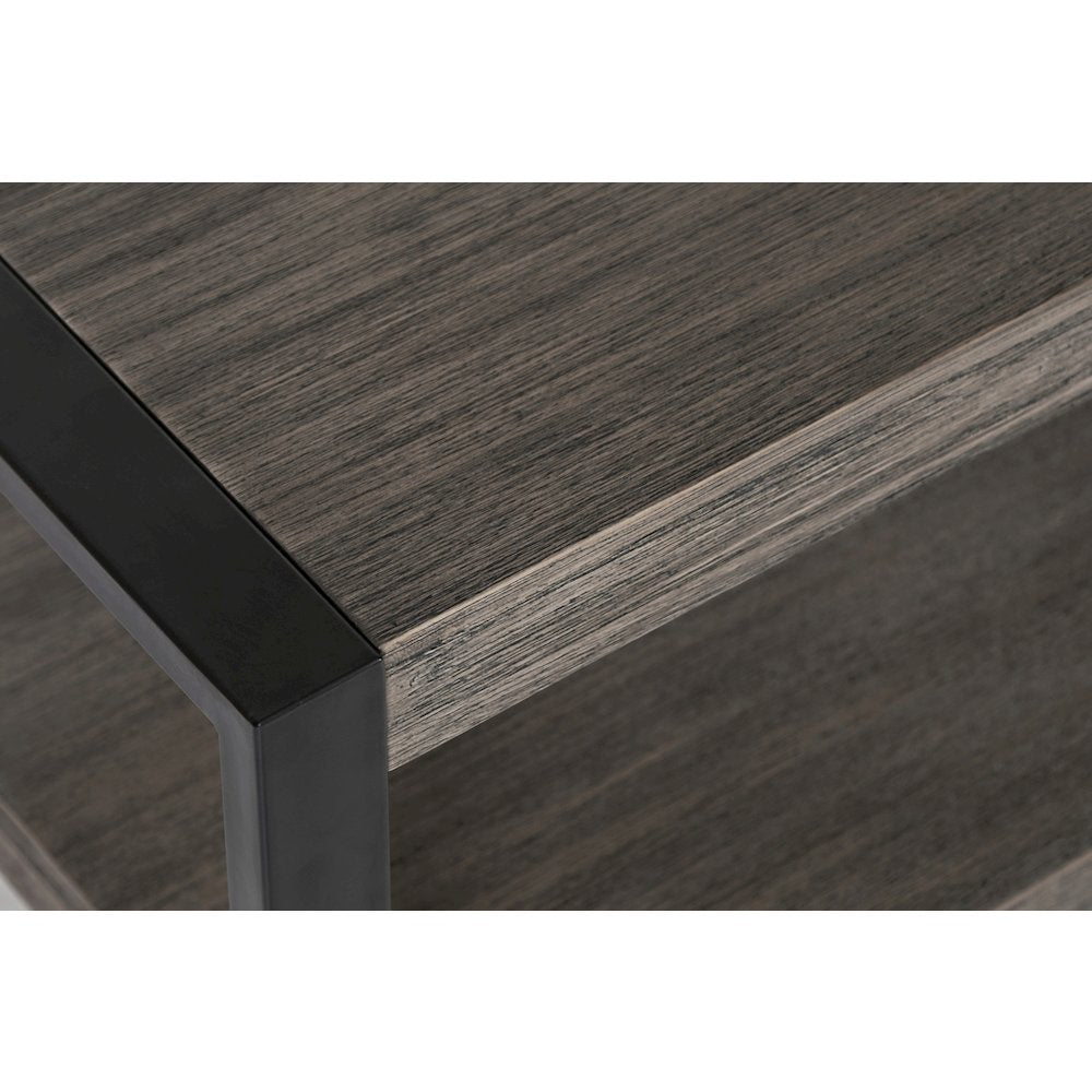 Pinnacle Modern Loft Iron and Wood Grey Sofa Table