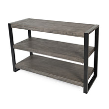 Pinnacle Modern Loft Iron and Wood Grey Sofa Table