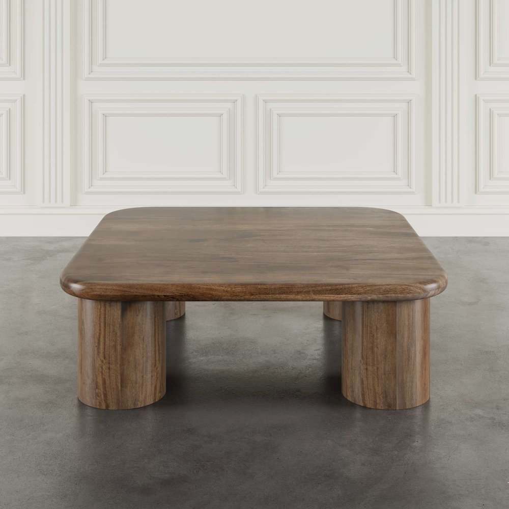 Mandara Global Modern 44" Square Solid Wood Coffee Table