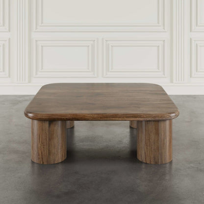 Mandara Global Modern 44" Square Solid Wood Coffee Table