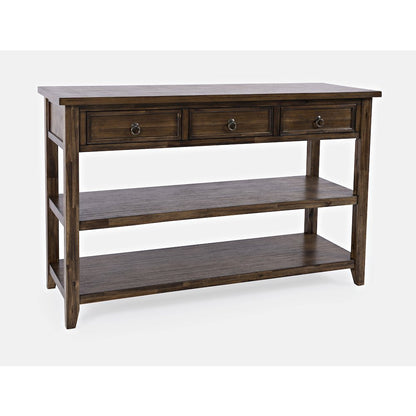 Bakersfield Mission Style  Sofa Table with Three Drawers
