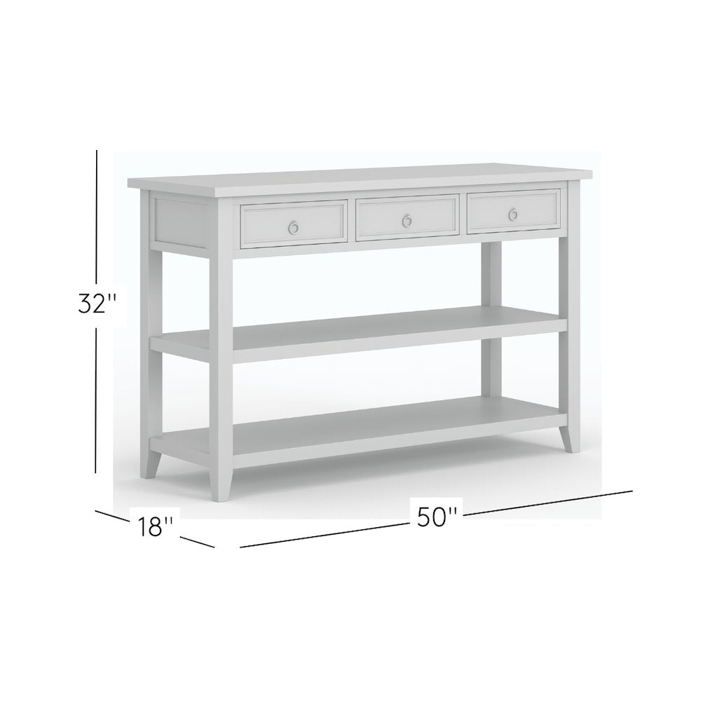 Bakersfield Mission Style  Sofa Table with Three Drawers