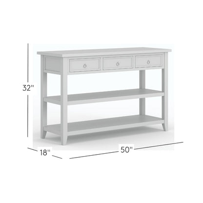 Bakersfield Mission Style  Sofa Table with Three Drawers