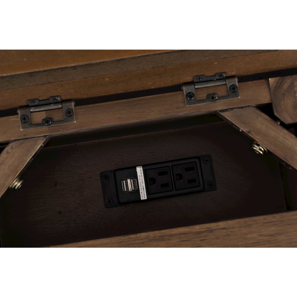 Bakersfield Mission Style  USB Charging Side Table