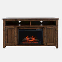 Bakersfield Rustic 60" Storage Console TV Stand with Electric Fireplace