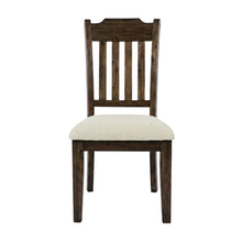 Mission-Style Slat-Back Solid Acacia Wood Farmhouse Dining Chair, Wire Brush, Set of 2