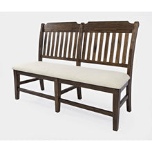 Bakersfield Mission Style  57'' Solid Acacia Upholstered Dining Bench
